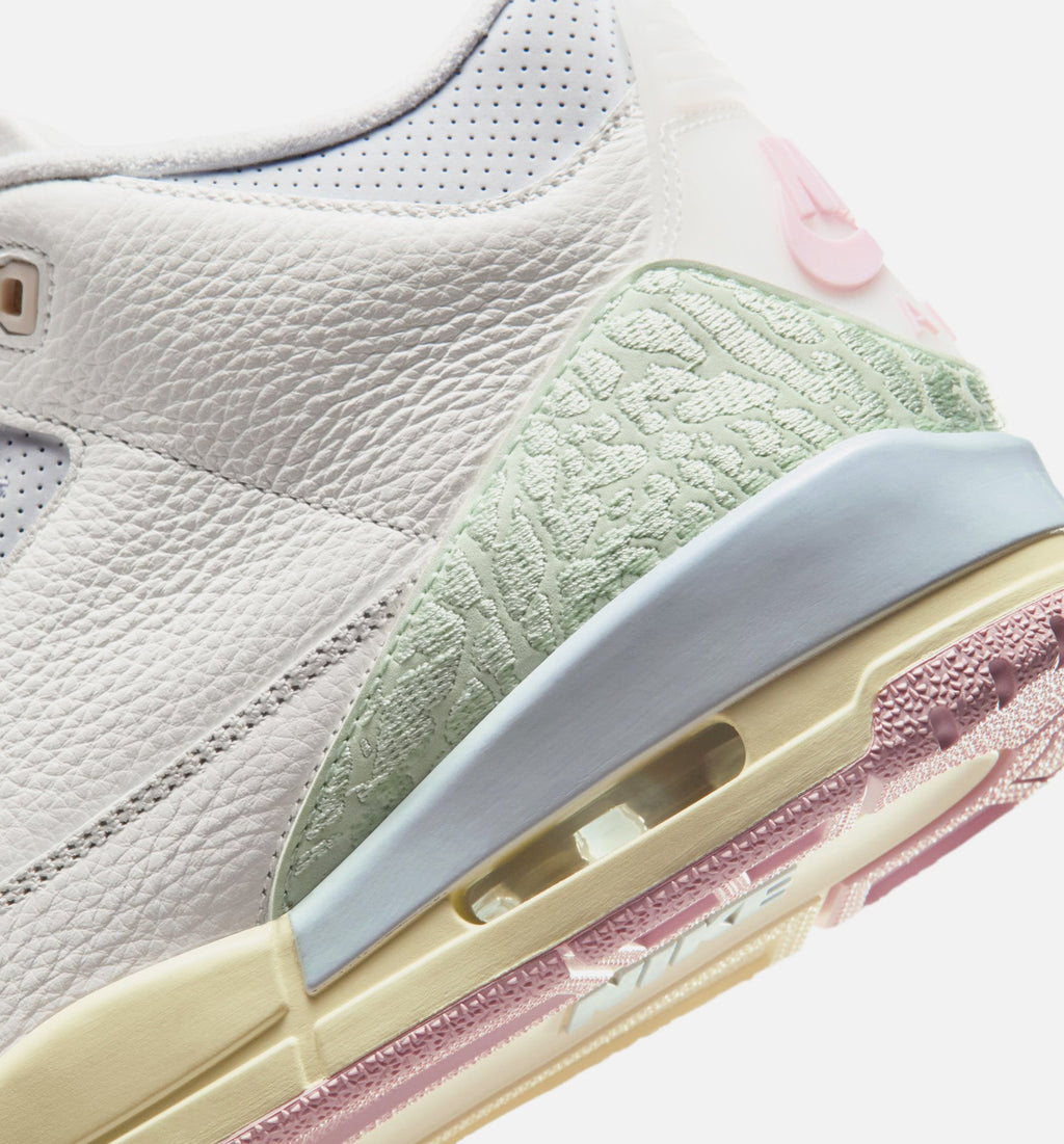 Air Jordan 3 Retro Sail And Jade Aura 男款生活方式鞋 - Sail/Jade Aura/Aura/Iced Carmine