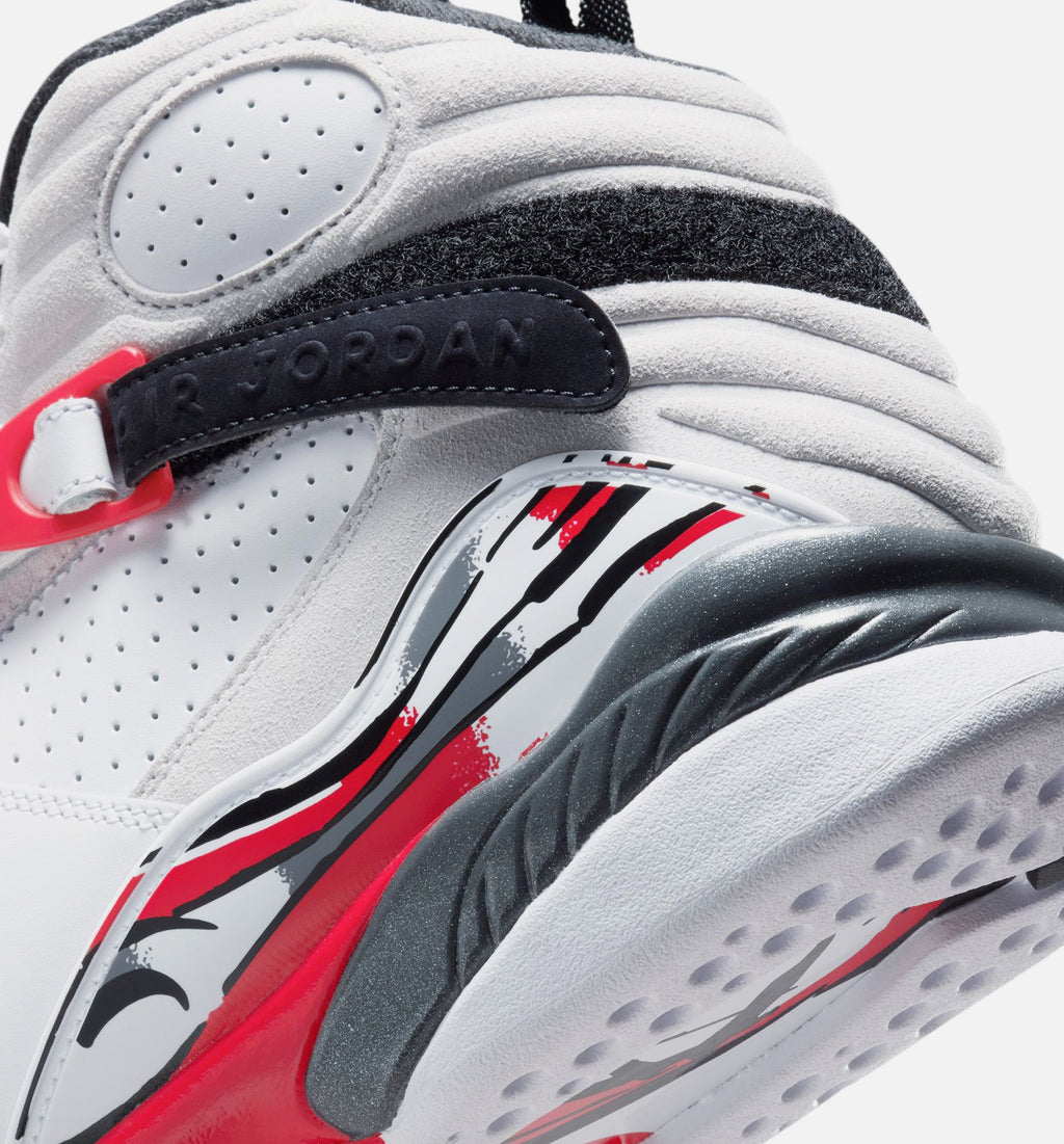 Air Jordan 8 Retro White And True Red 男款生活方式鞋 - White/Black/True Red