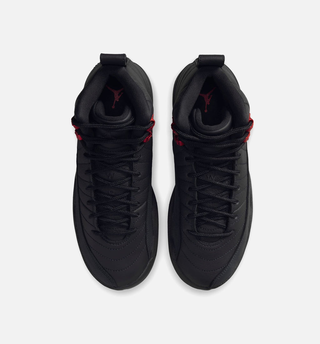 Air Jordan 12 Retro Bloodline Grade School 生活方式鞋 - Black/Varsity Red