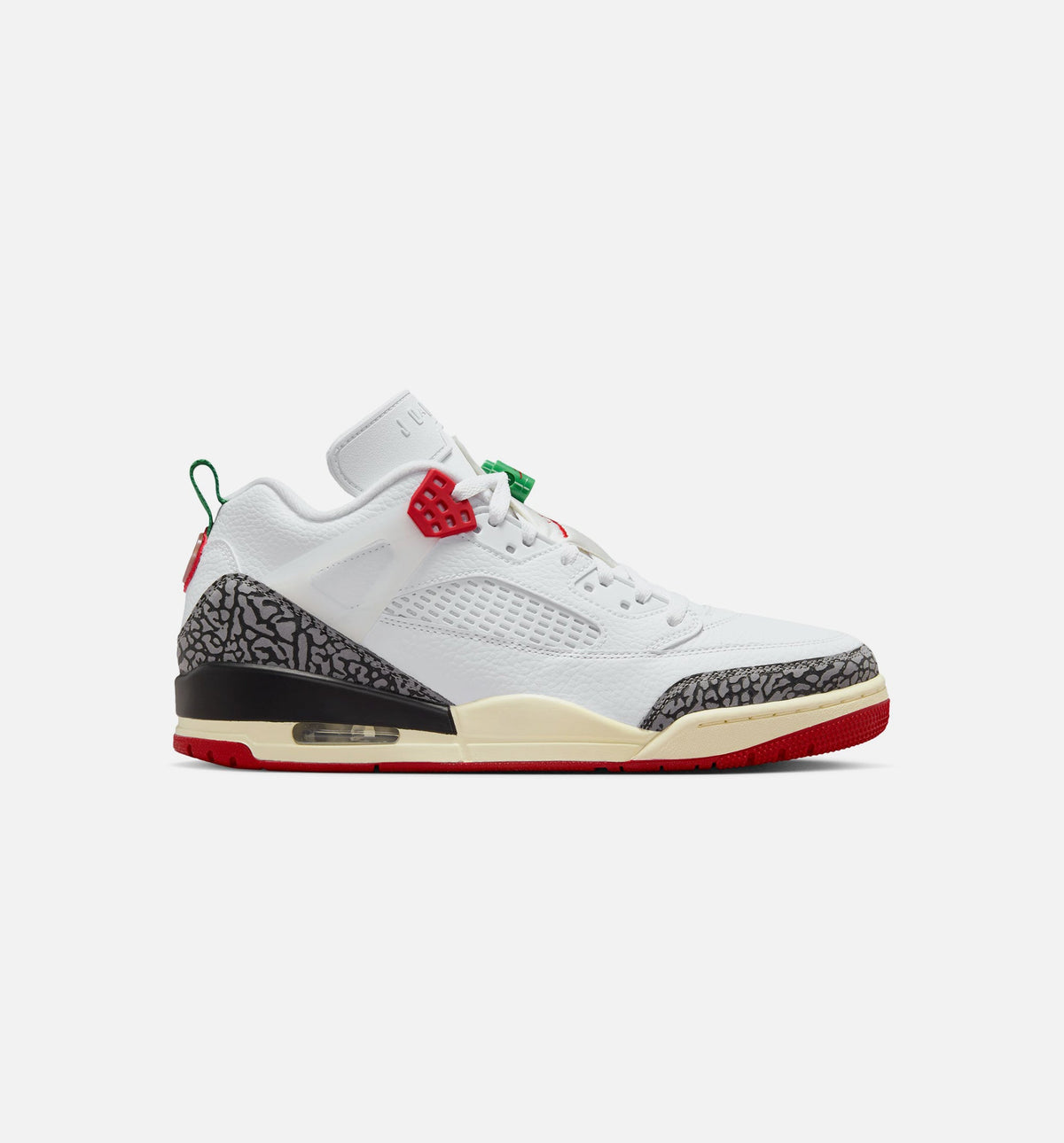 Spizike Low 男款生活方式鞋 - White/Black/Sail/Varsity Red