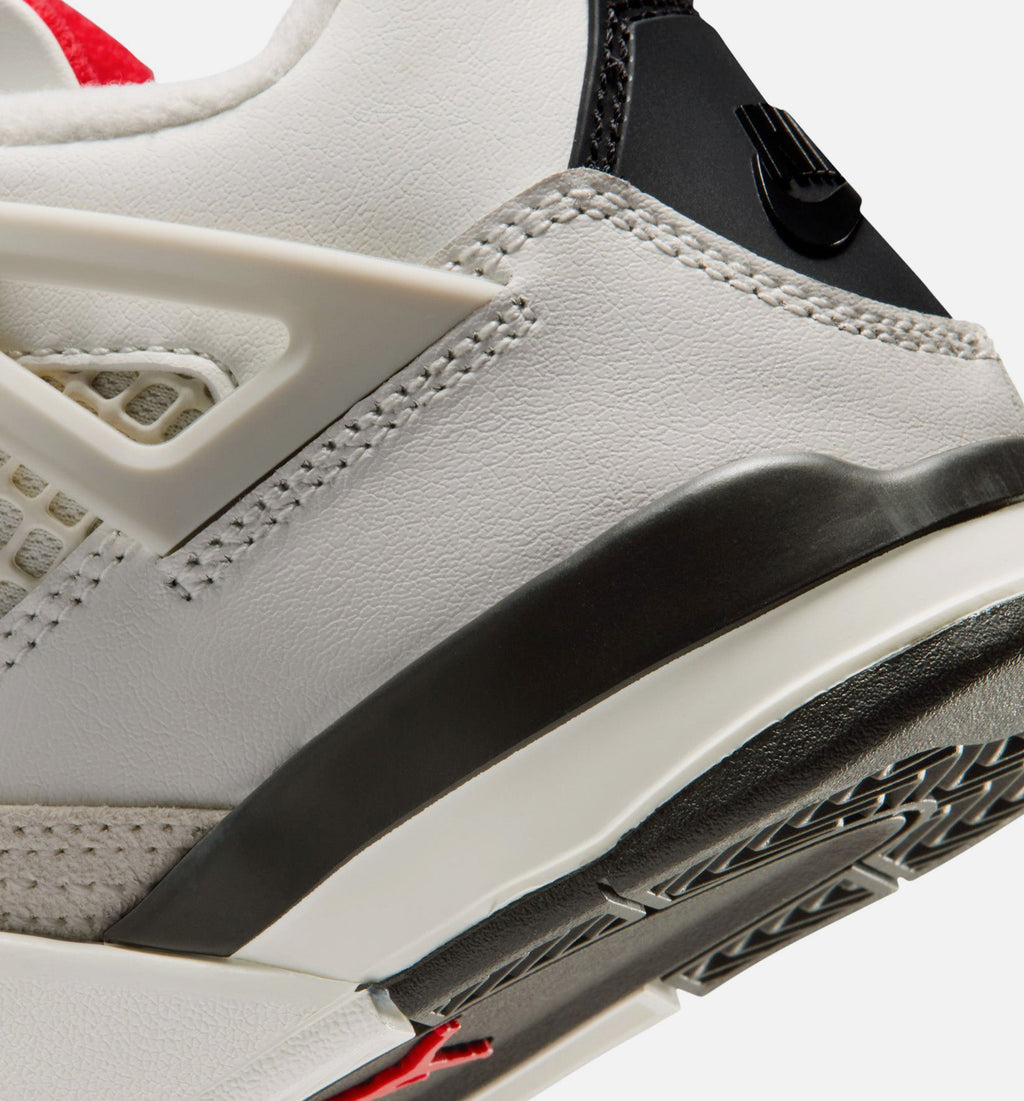 Air Jordan 4 Retro Flight Club 学前児童生活方式鞋 - Sail/Black/University Red