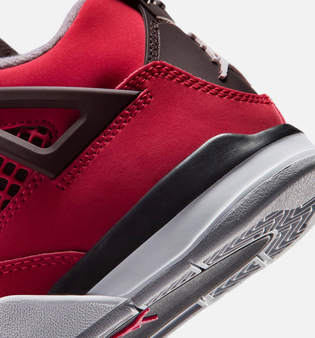 Air Jordan 4 Retro Toro Bravo 学前児童生活方式鞋 - Fire Red/White/Black/Cement Grey