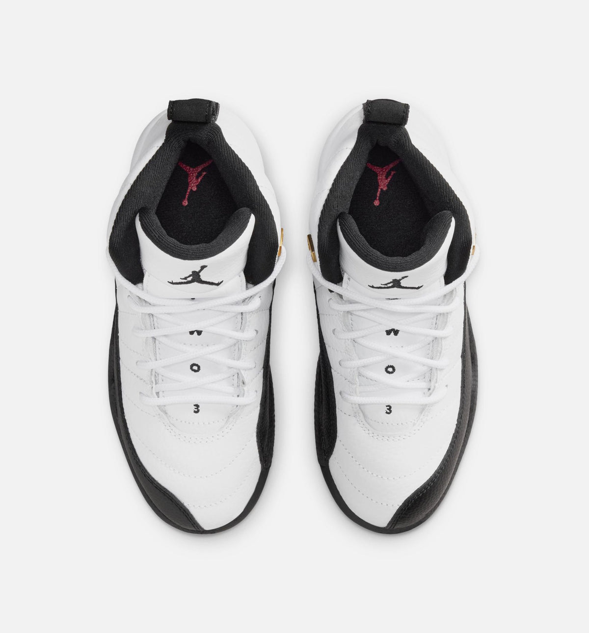 Air Jordan 12 Retro Taxi 学前児童生活方式鞋 - White/Black/Taxi