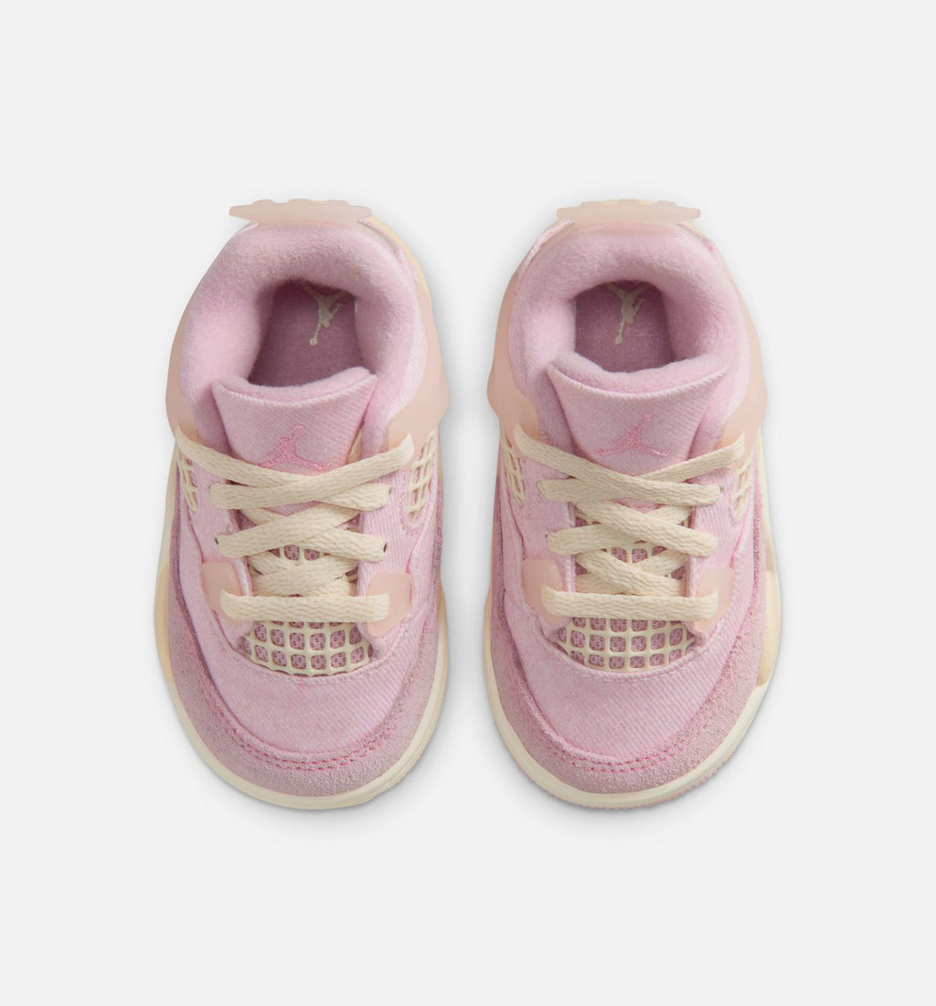 Air Jordan 4 Retro Pink Pearl And Iced Carmine 婴幼尺码生活方式鞋 - Iced Carmine/Coconut Milk/Anthracite/Muslin/Pinksicle