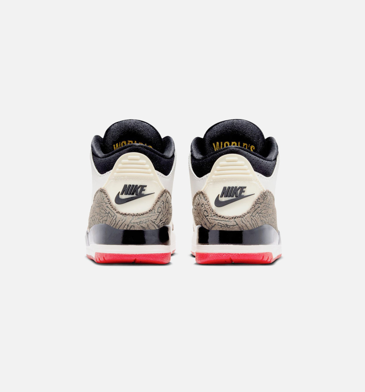 Air Jordan 3 Retro Preschool Lifestyle Shoes - Sail/Black/University Red/Pale Ivory