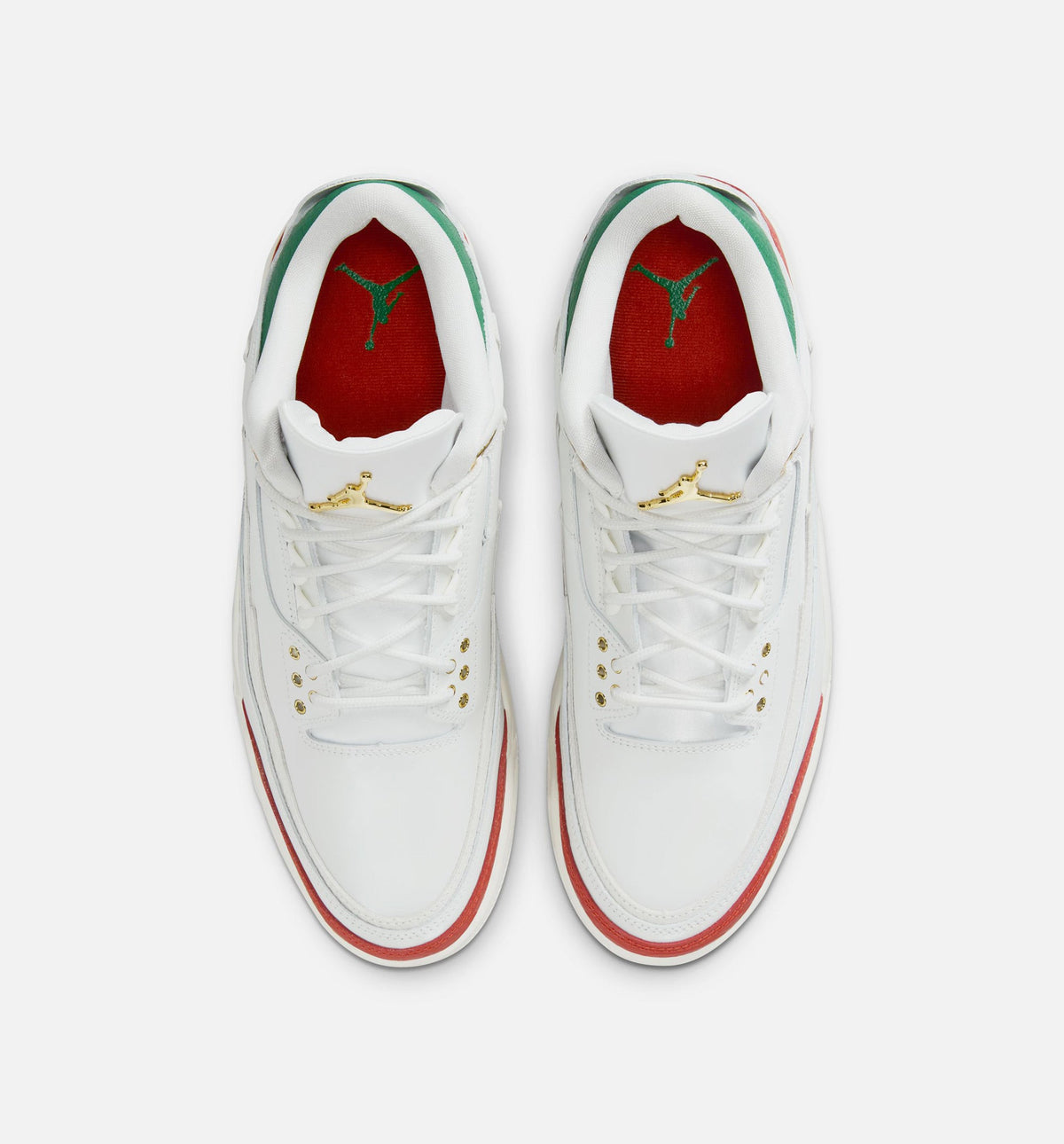 Air Jordan 3 Retro El Vuelo 男款生活方式鞋 - Summit White/Pine Green/Dragon Red/Metallic Gold