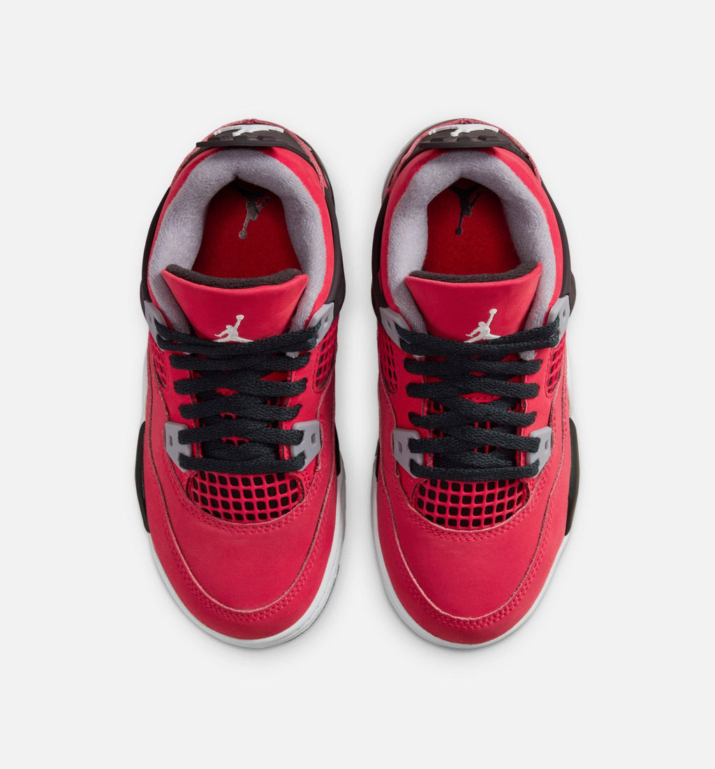 Air Jordan 4 Retro Toro Bravo 学前児童生活方式鞋 - Fire Red/White/Black/Cement Grey