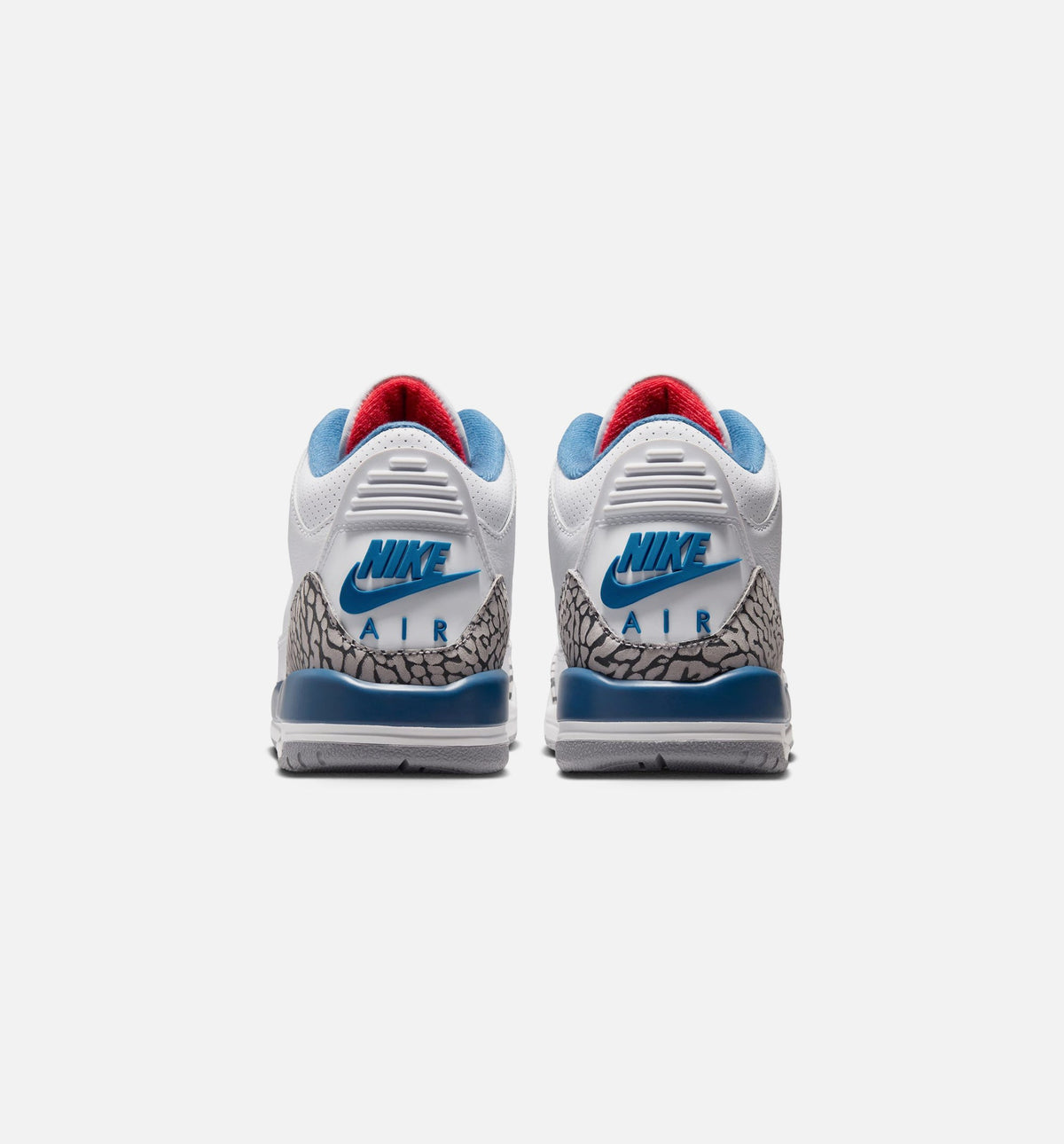 Air Jordan 3 Retro OG True Blue Grade School 生活方式鞋 - White/Fire Red/True Blue