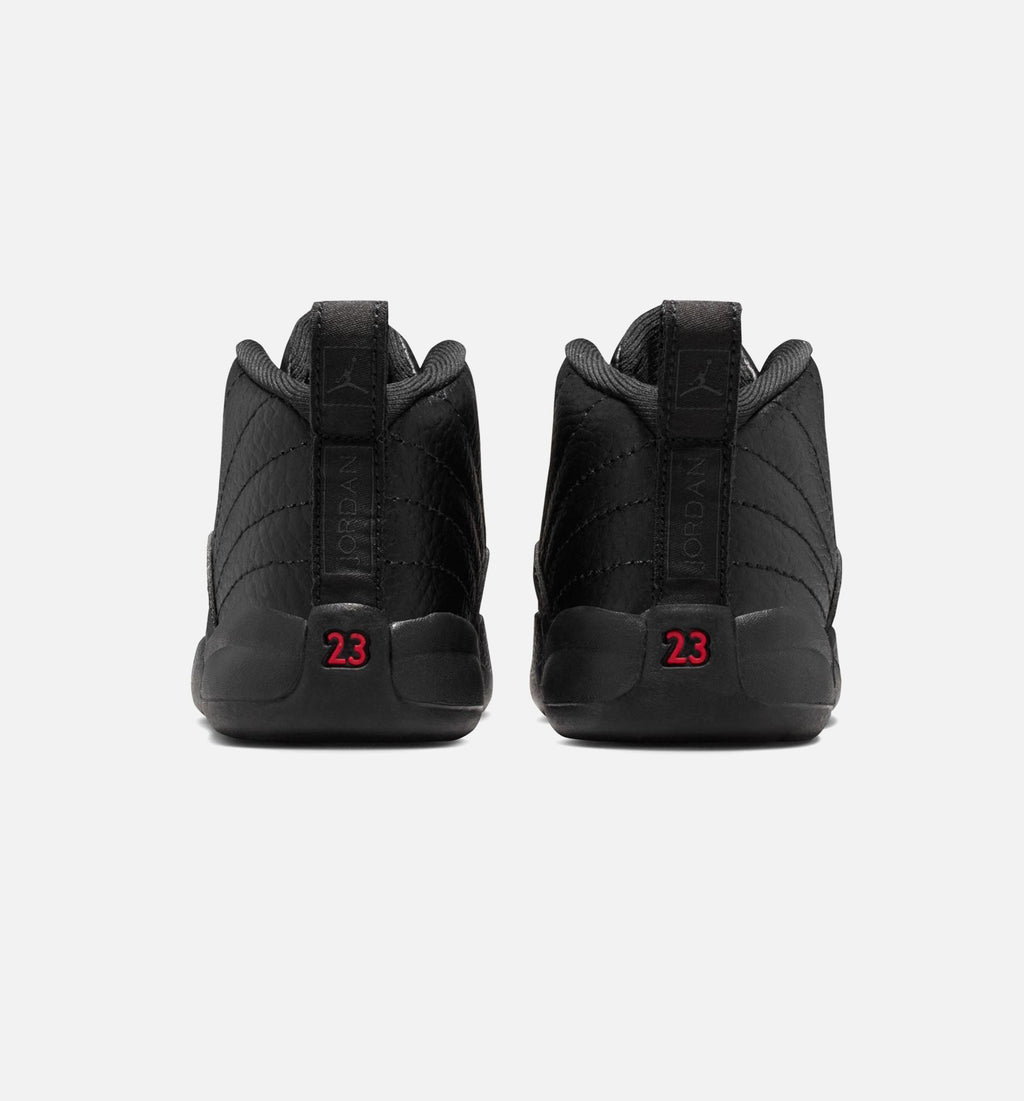 Air Jordan 12 Retro Bloodline 婴幼尺码生活方式鞋 - Black/Varsity Red