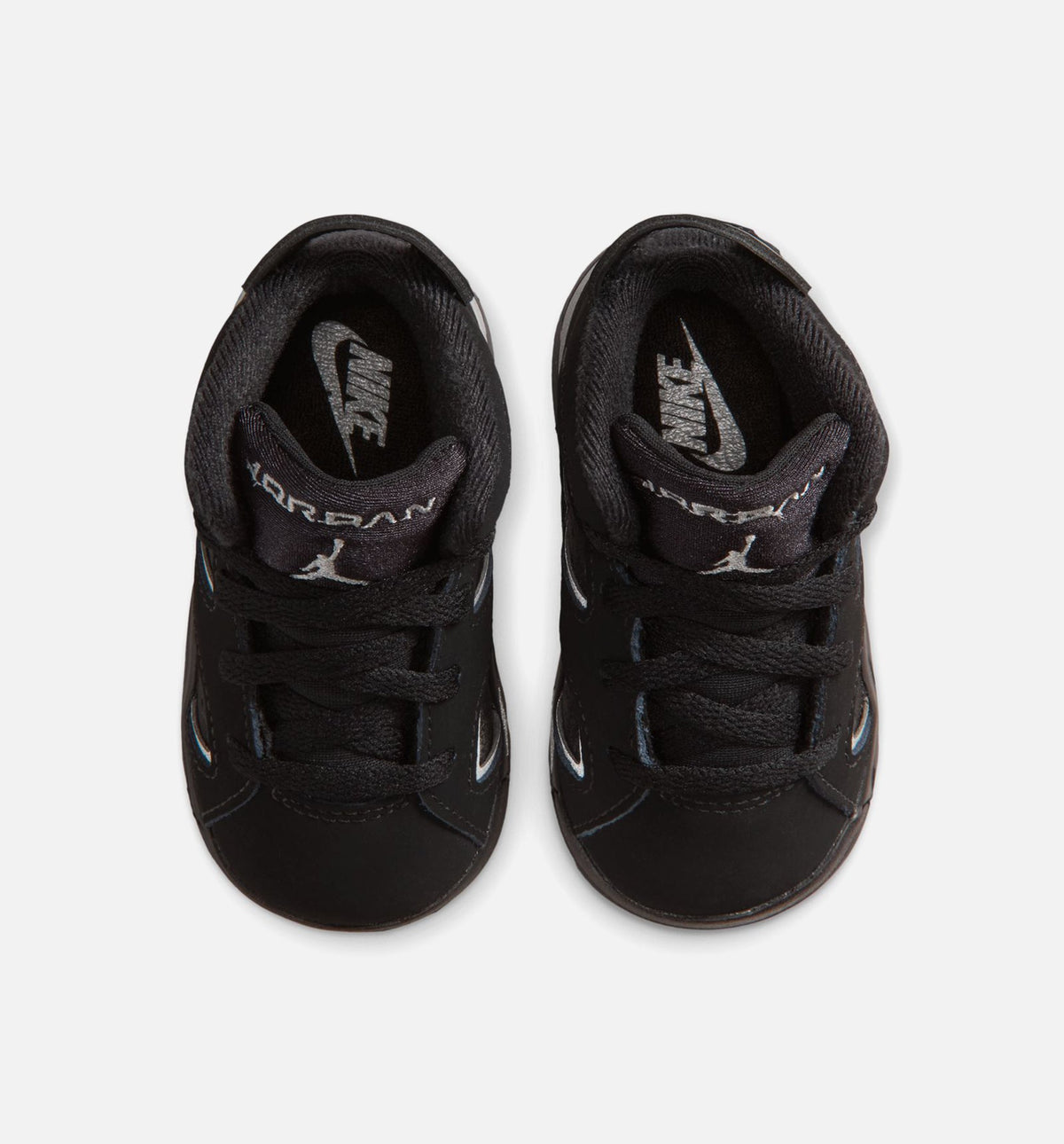 Air Jordan 6 Cap & Gown 婴幼尺码生活方式鞋 - Black/Reflective Silver/Black
