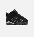 Air Jordan 6 Cap & Gown 婴幼尺码生活方式鞋 - Black/Reflective Silver/Black