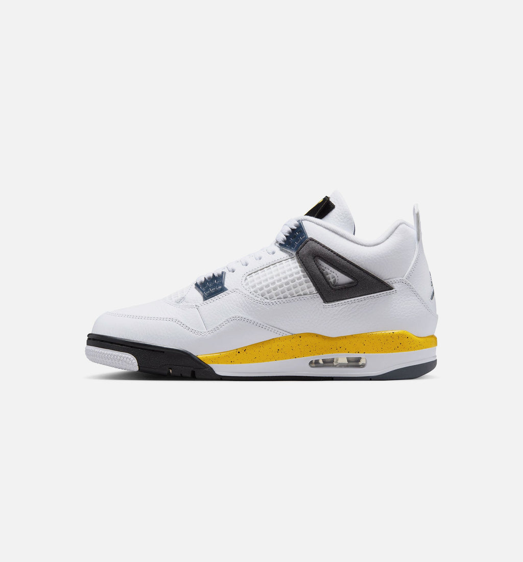 Air Jordan 4 Retro Rare Air Tour Yellow 男款生活方式鞋 - White/Dark Blue Grey/Black/Tour Yellow