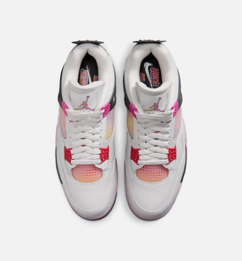 Air Jordan 4 Retro Comic 男款生活方式鞋 - Off White/Fire Pink/Anthracite