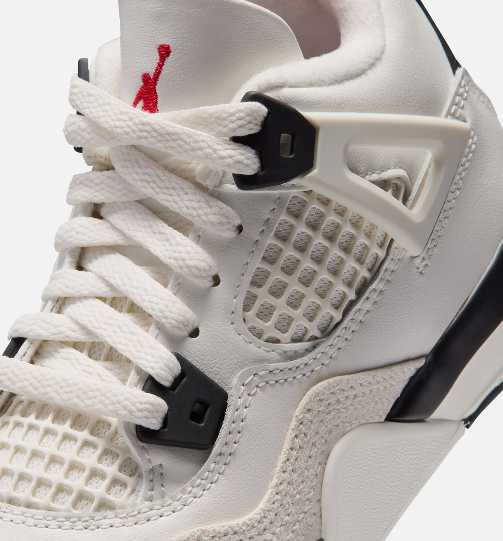 Air Jordan 4 Retro Flight Club 学前児童生活方式鞋 - Sail/Black/University Red