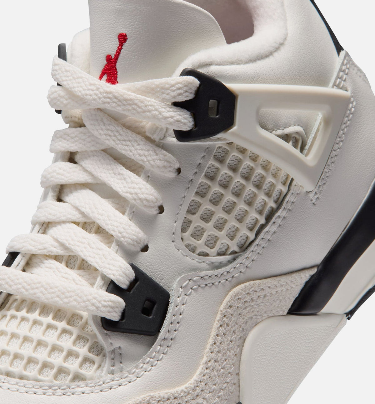 Air Jordan 4 Retro Flight Club 学前児童生活方式鞋 - Sail/Black/University Red