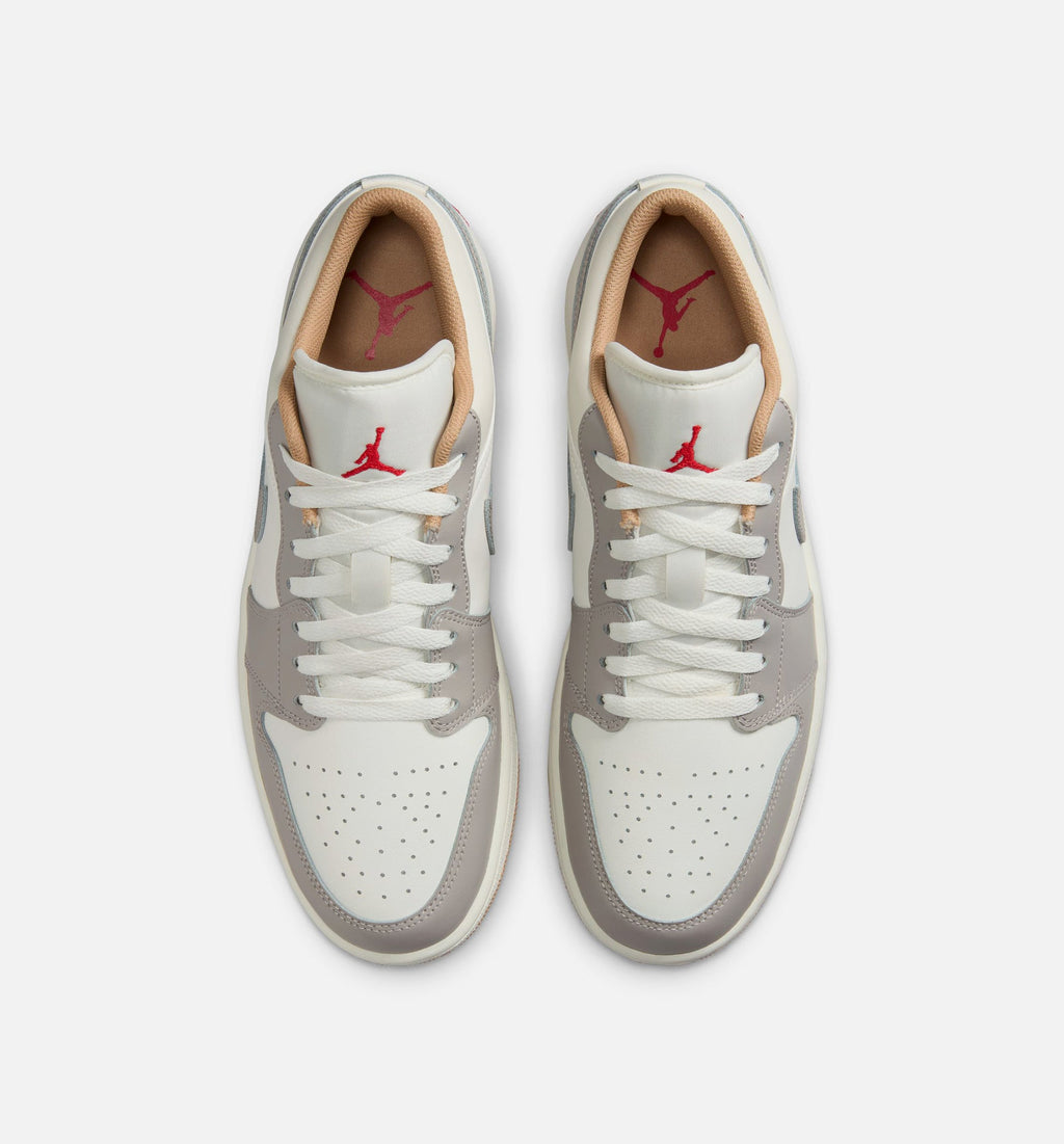 Air Jordan 1 Low 男款生活方式鞋 - Sail/Fire Red/College Grey/Hemp