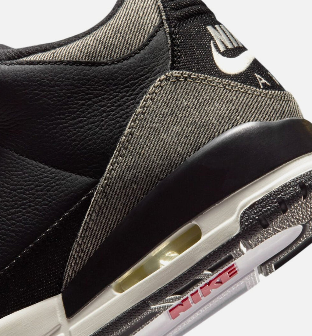 Air Jordan 3 x Levi's Black and White 男款生活方式鞋 - Denim/Black/Gym Red