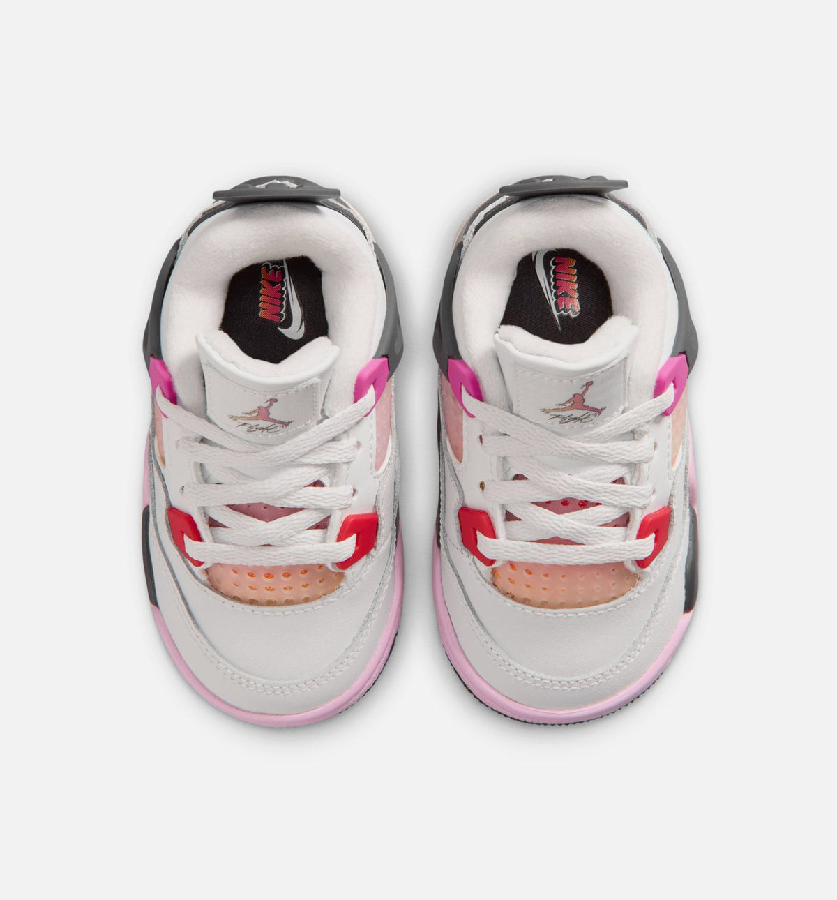 Air Jordan 4 Retro Comic 婴幼尺码生活方式鞋 - Off White/Fire Pink/Anthracite