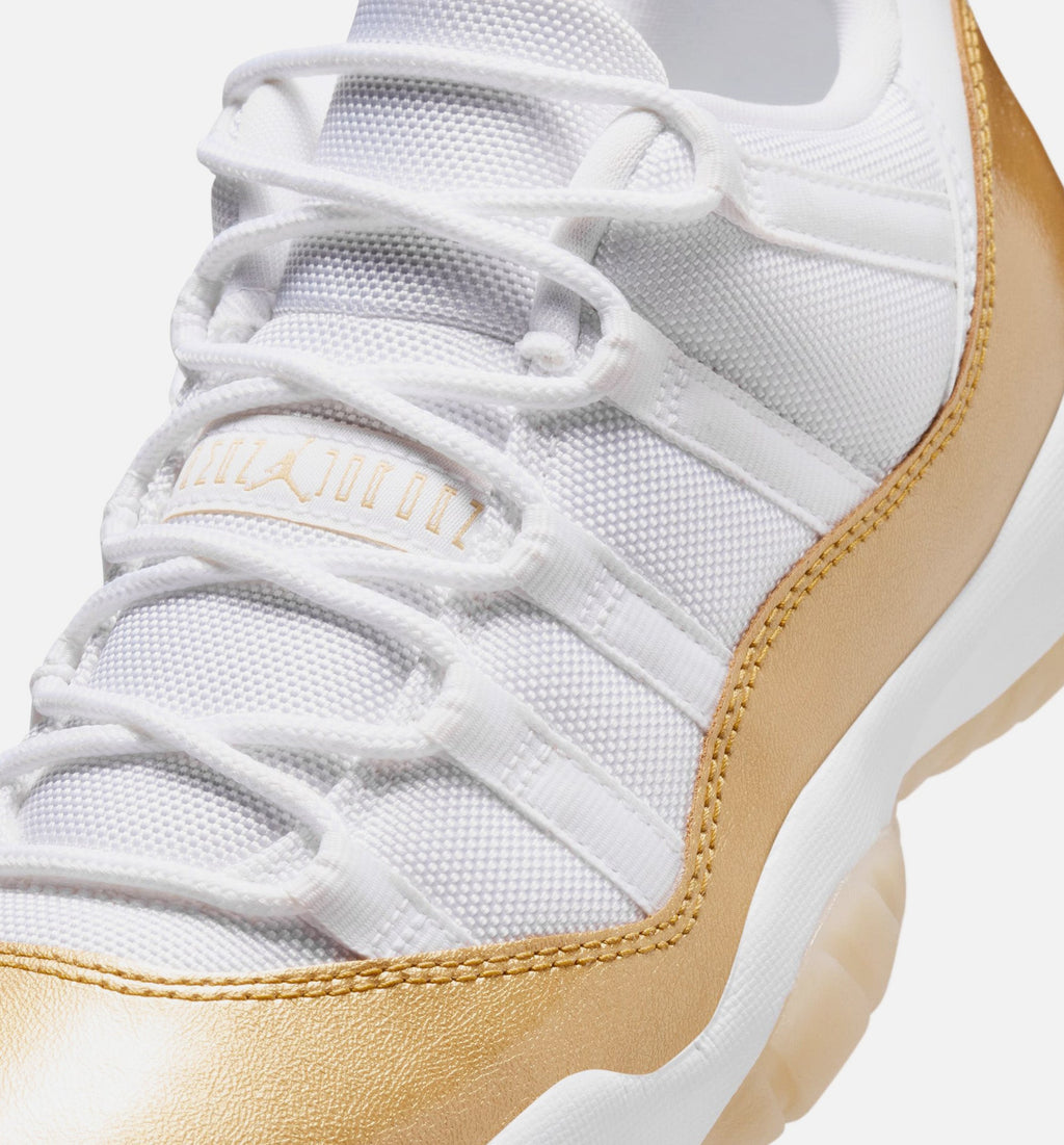Air Jordan 11 Retro Low Women's Shoes - White/Metallic Gold/Team Gold