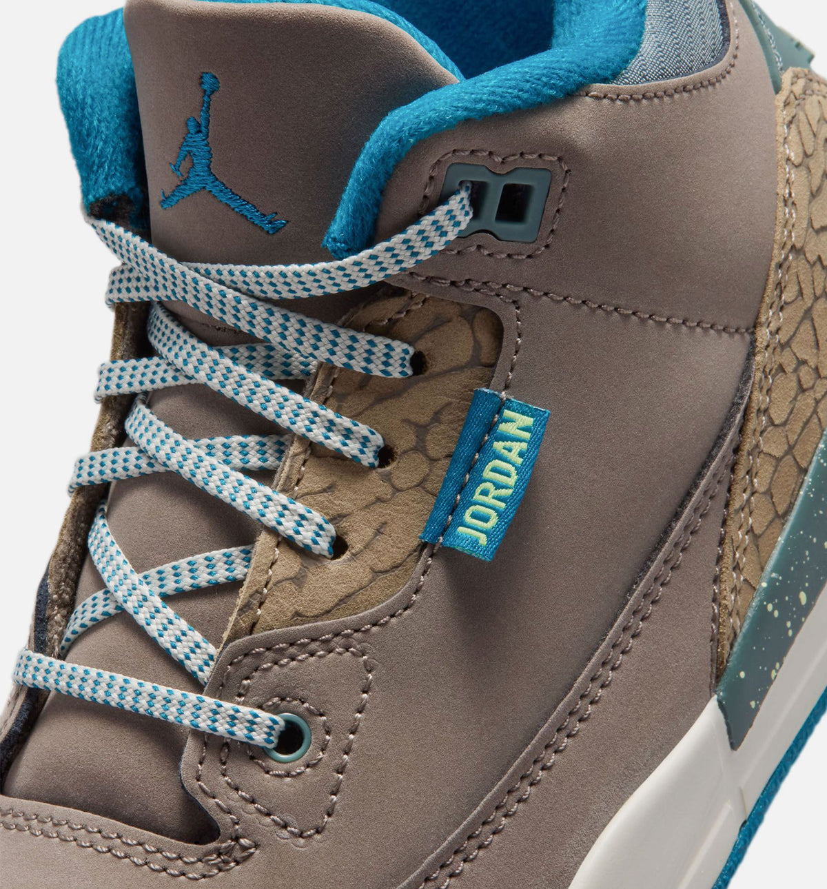 Air Jordan 3 Retro Olive Grey Preschool Lifestyle Shoes - Olive Grey/Green Abyss/Khaki/Sea Glass