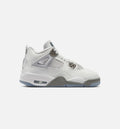 Air Jordan 4 Retro Blue Chill Grade School 生活方式鞋 - Photon Dust/Blue Chill/Flat Pewter/White/Blue Tint