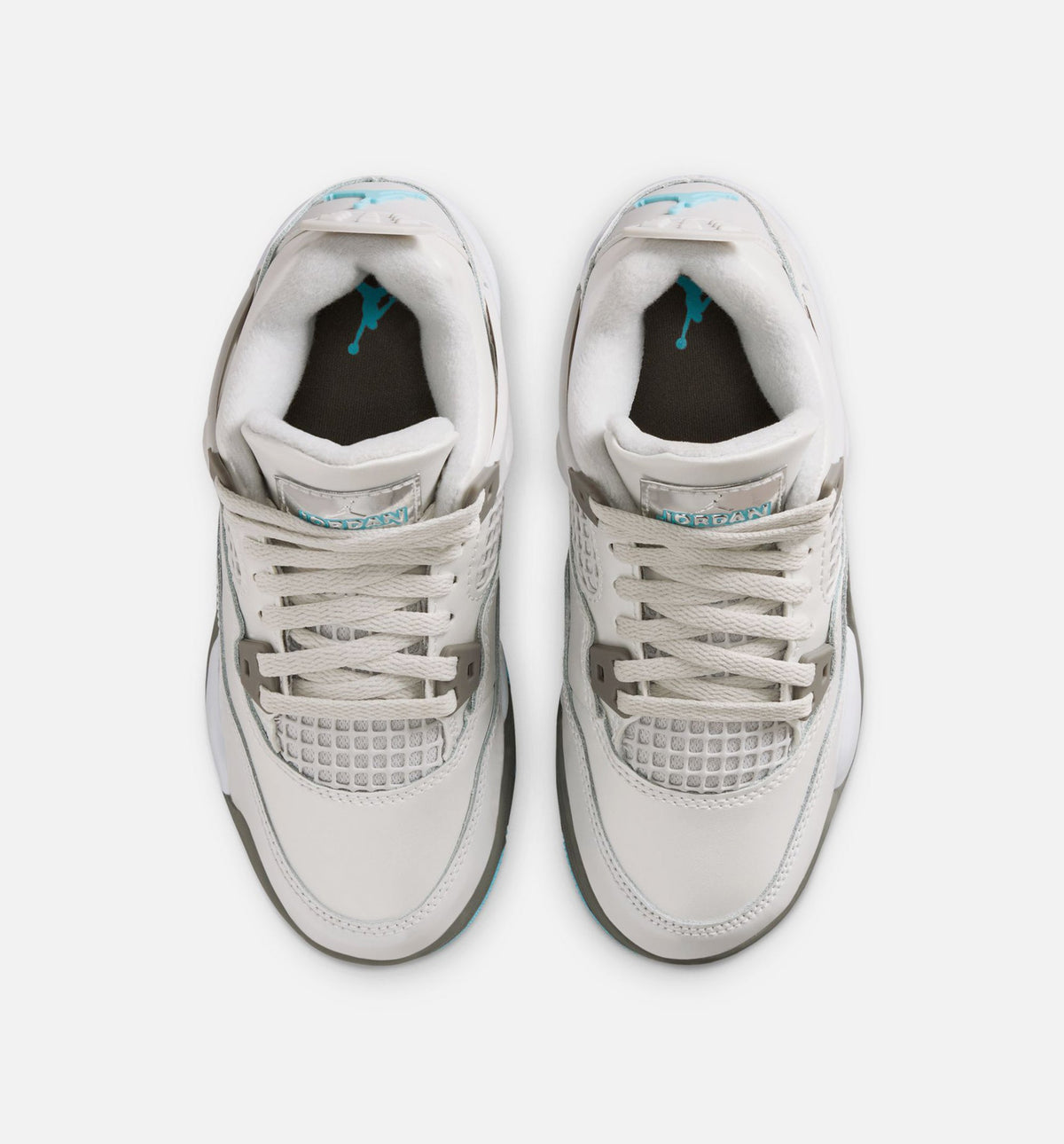 Air Jordan 4 Retro Blue Chill 学前児童生活方式鞋 - Photon Dust/Blue Chill/Flat Pewter/White/Blue Tint