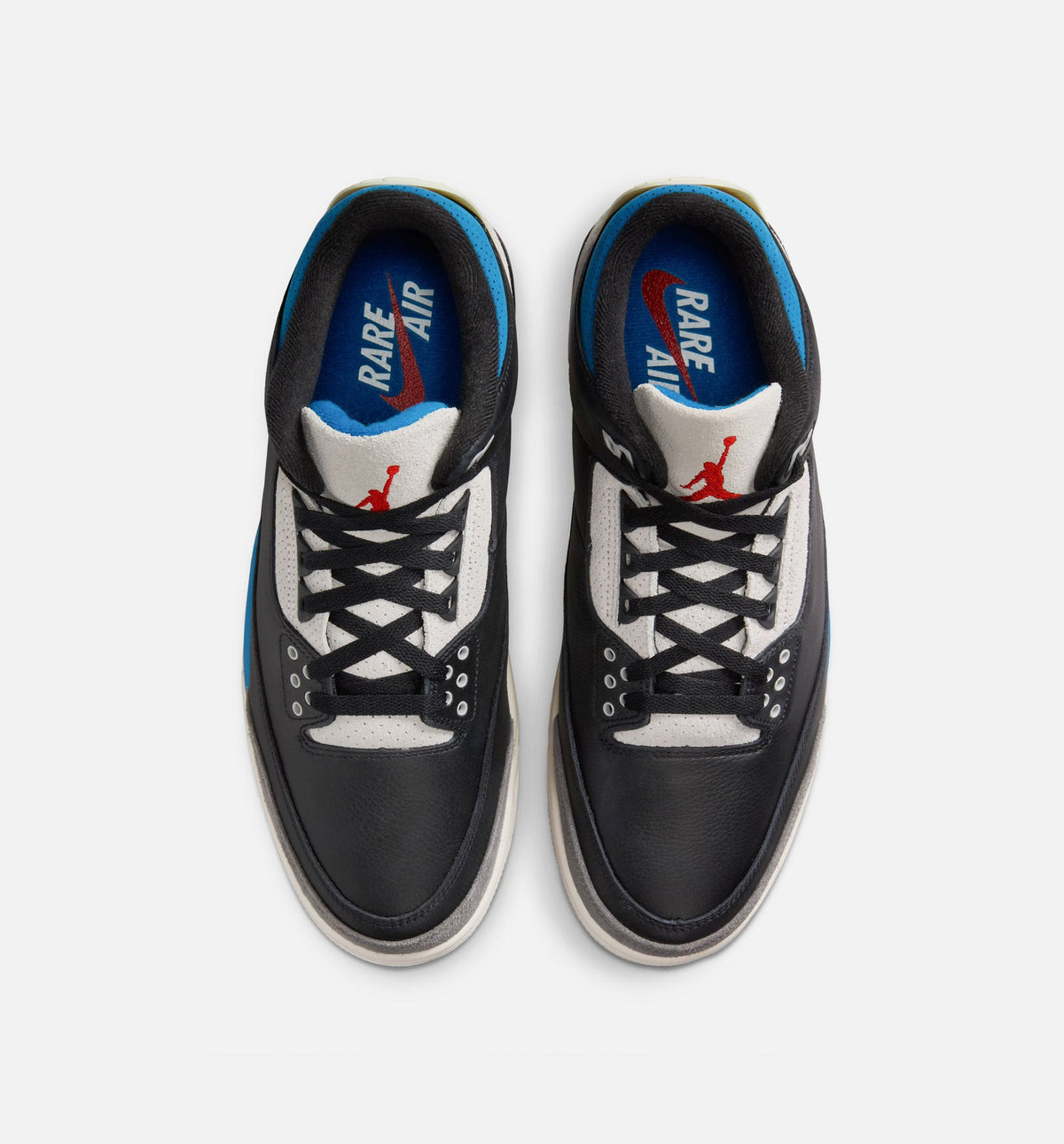 Air Jordan 3 Retro OG Rare Air 男款生活方式鞋 - Black/Chile Red/Neutral Grey
