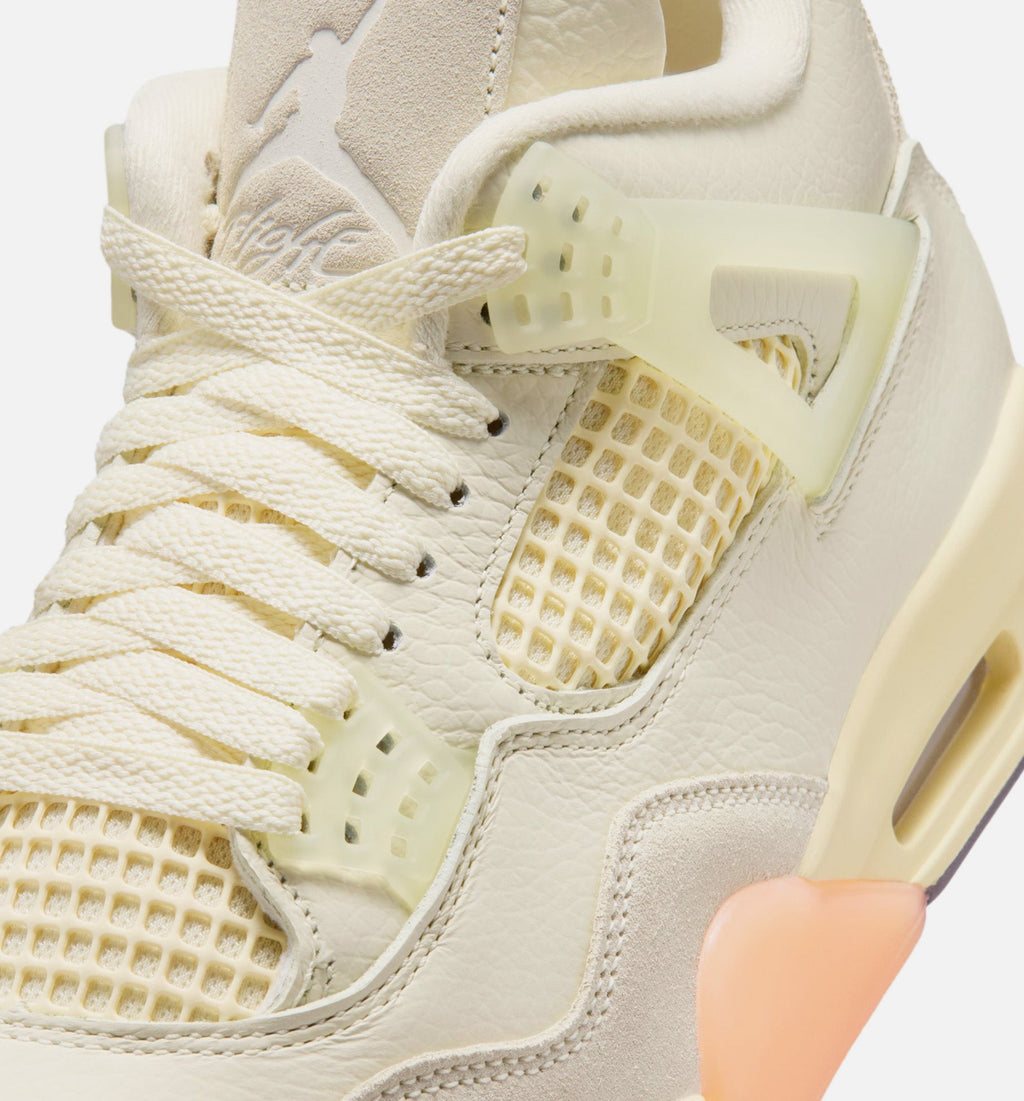 Air Jordan 4 Retro Birds of Paradise 女款生活方式鞋 - Coconut Milk/Metallic Gold/Bright Mango/Sundial/Black