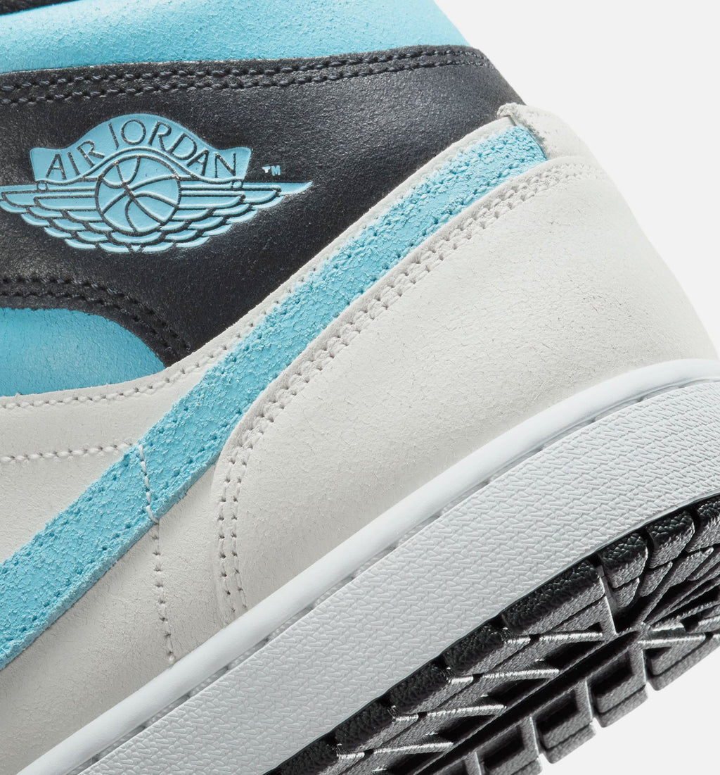 Air Jordan 1 Mid SE 男款生活方式鞋 - Summit White/Blue Chill/Black