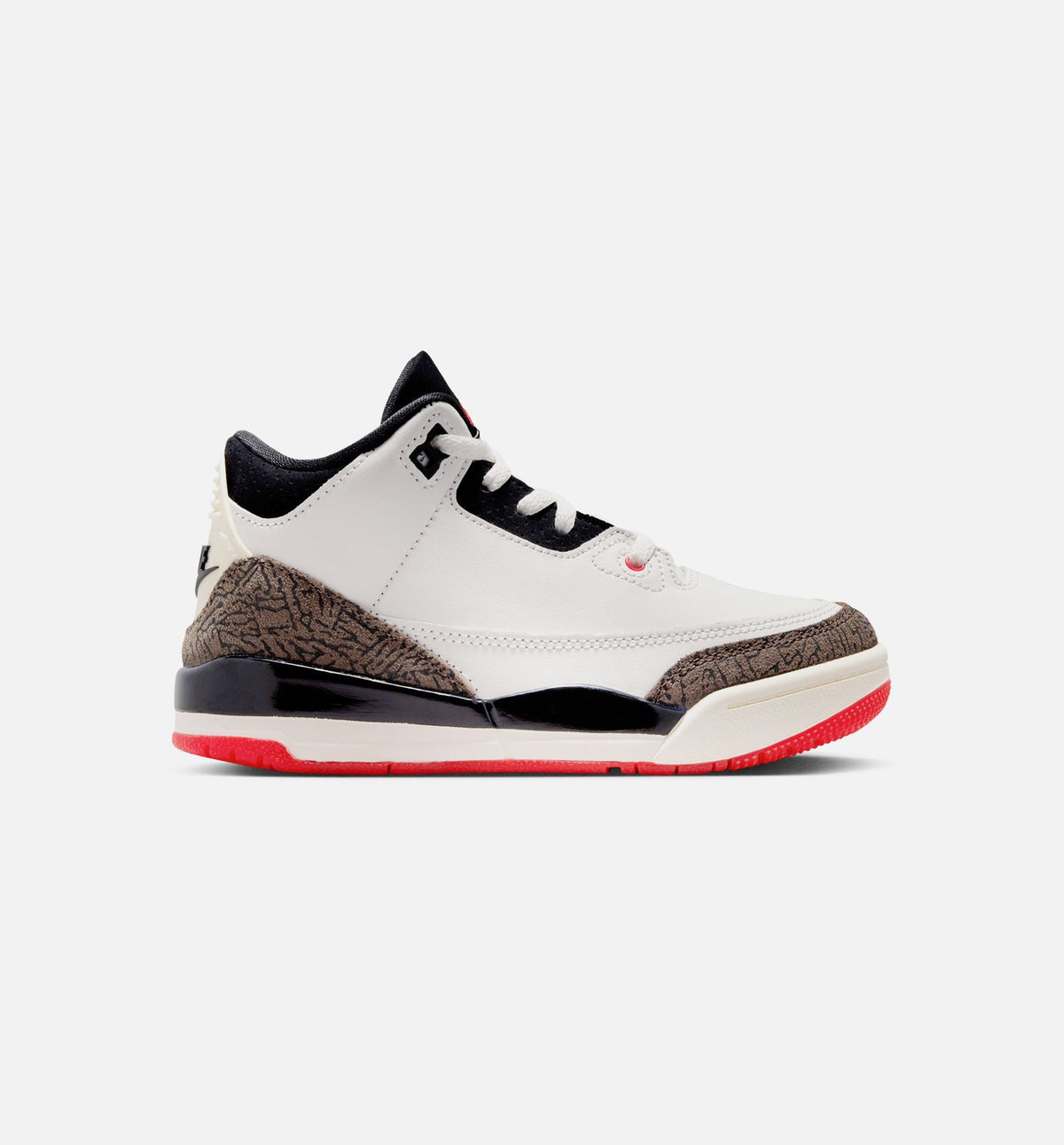 Air Jordan 3 Retro Preschool Lifestyle Shoes - Sail/Black/University Red/Pale Ivory