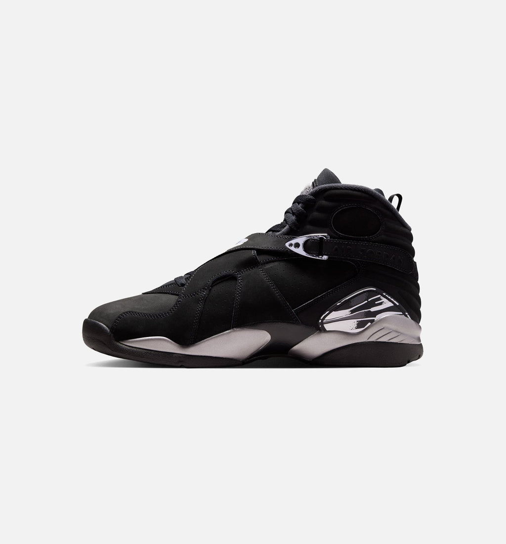 Air Jordan 8 Retro Chrome Black And Light Graphite 男款生活方式鞋 - Black/White/Light Graphite