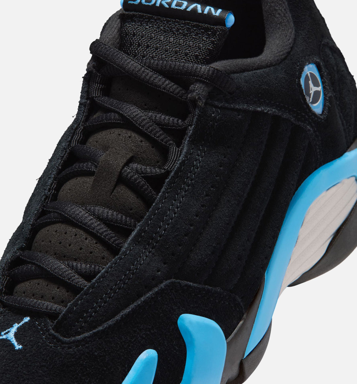 Air Jordan 14 Retro Black University Blue Grade School 生活方式鞋 - Black/White/University Blue