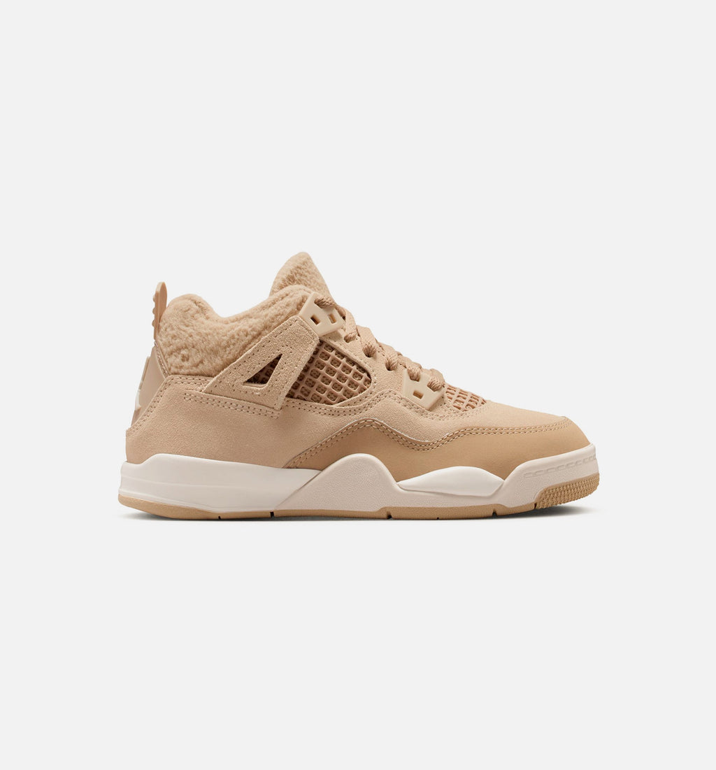 Air Jordan 4 Retro Cozy Girl 学前児童生活方式鞋 - Hemp/Light Orewood Brown