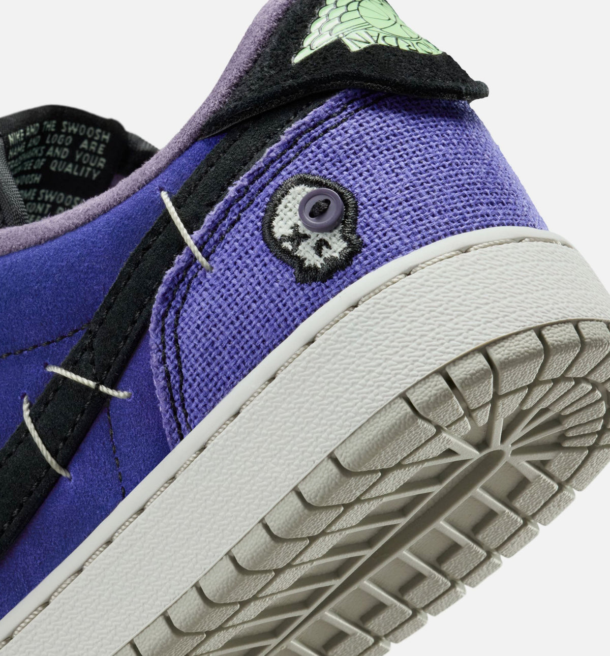 Air Jordan 1 Low OG Regency Purple Grade School 生活方式鞋 - Regency Purple/Vapor Green/Dark Raisin