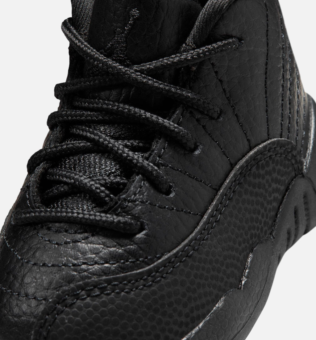 Air Jordan 12 Retro Bloodline 婴幼尺码生活方式鞋 - Black/Varsity Red