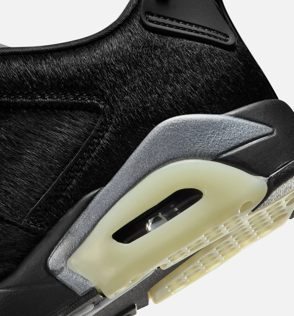 Air Jordan 6 Retro Low Blackout 女款生活方式鞋 - Black/Black