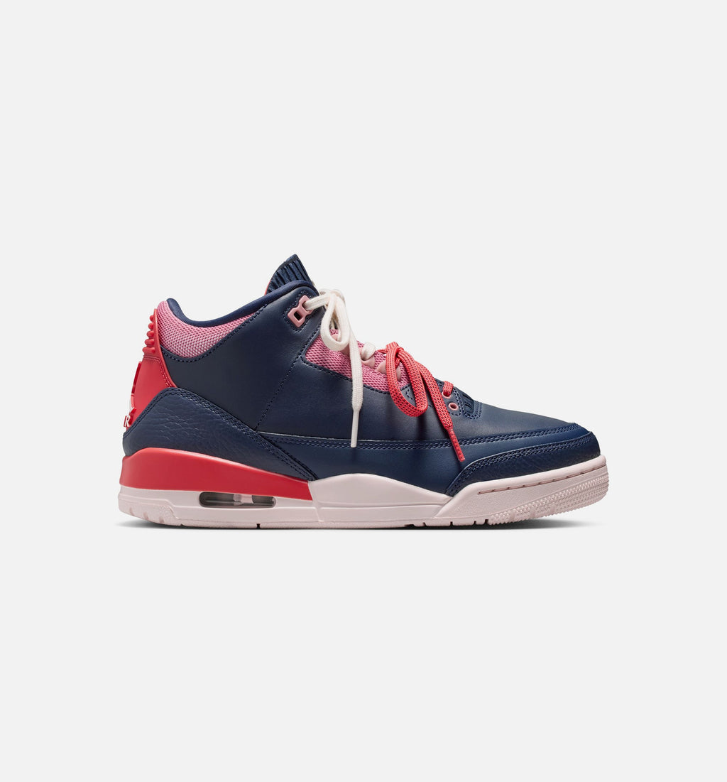 Air Jordan 3 Retro Sport Renaissance 女款生活方式鞋 - Obsidian/Chalk/Track Red