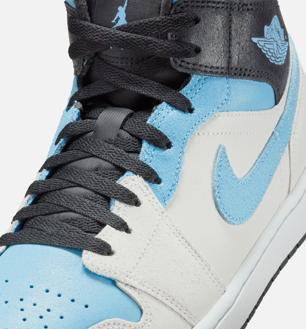 Air Jordan 1 Mid SE 男款生活方式鞋 - Summit White/Blue Chill/Black