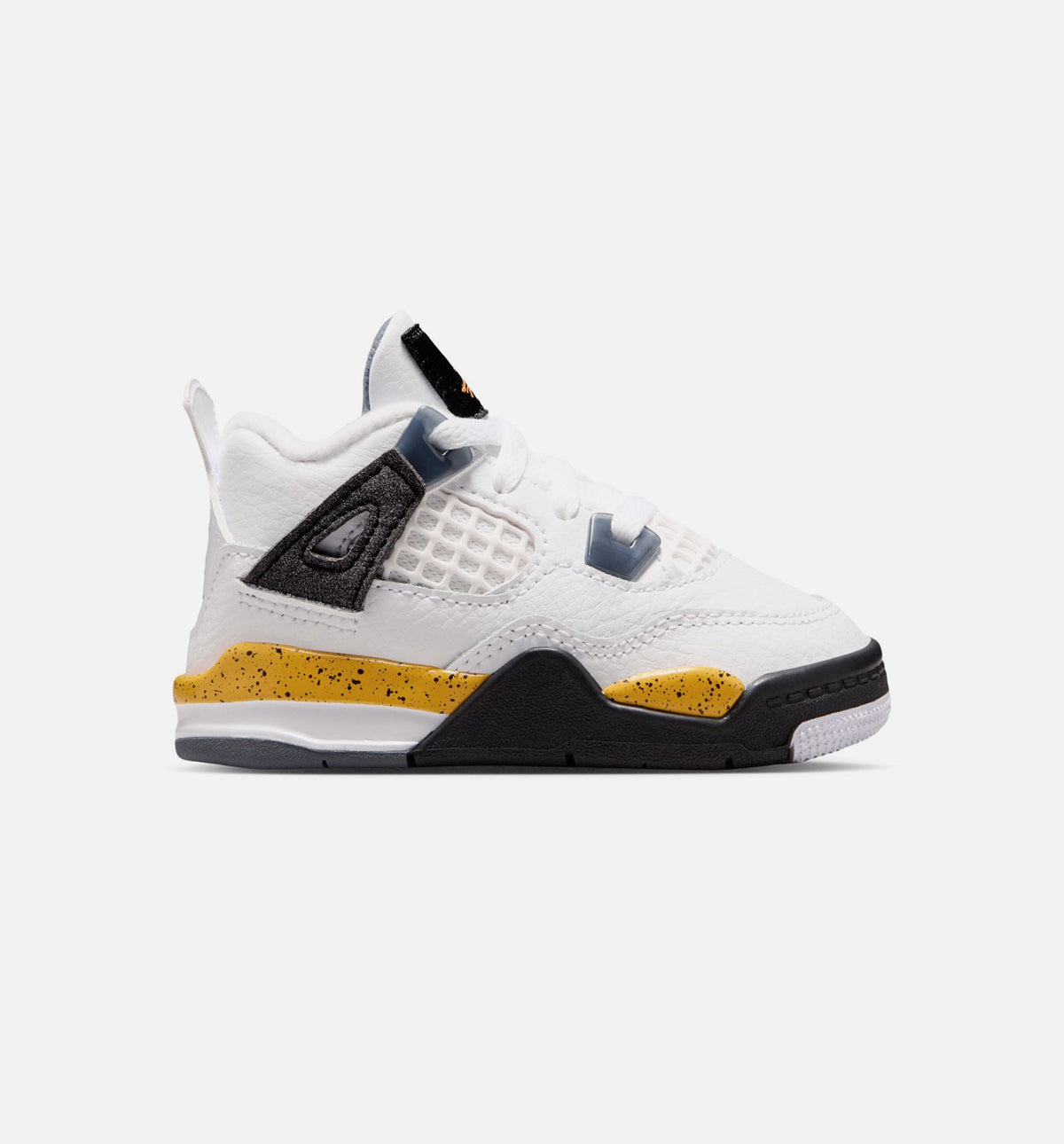 Air Jordan 4 Retro Rare Air Tour Yellow 婴幼尺码生活方式鞋 - White/Dark Blue Grey/Black/Tour Yellow
