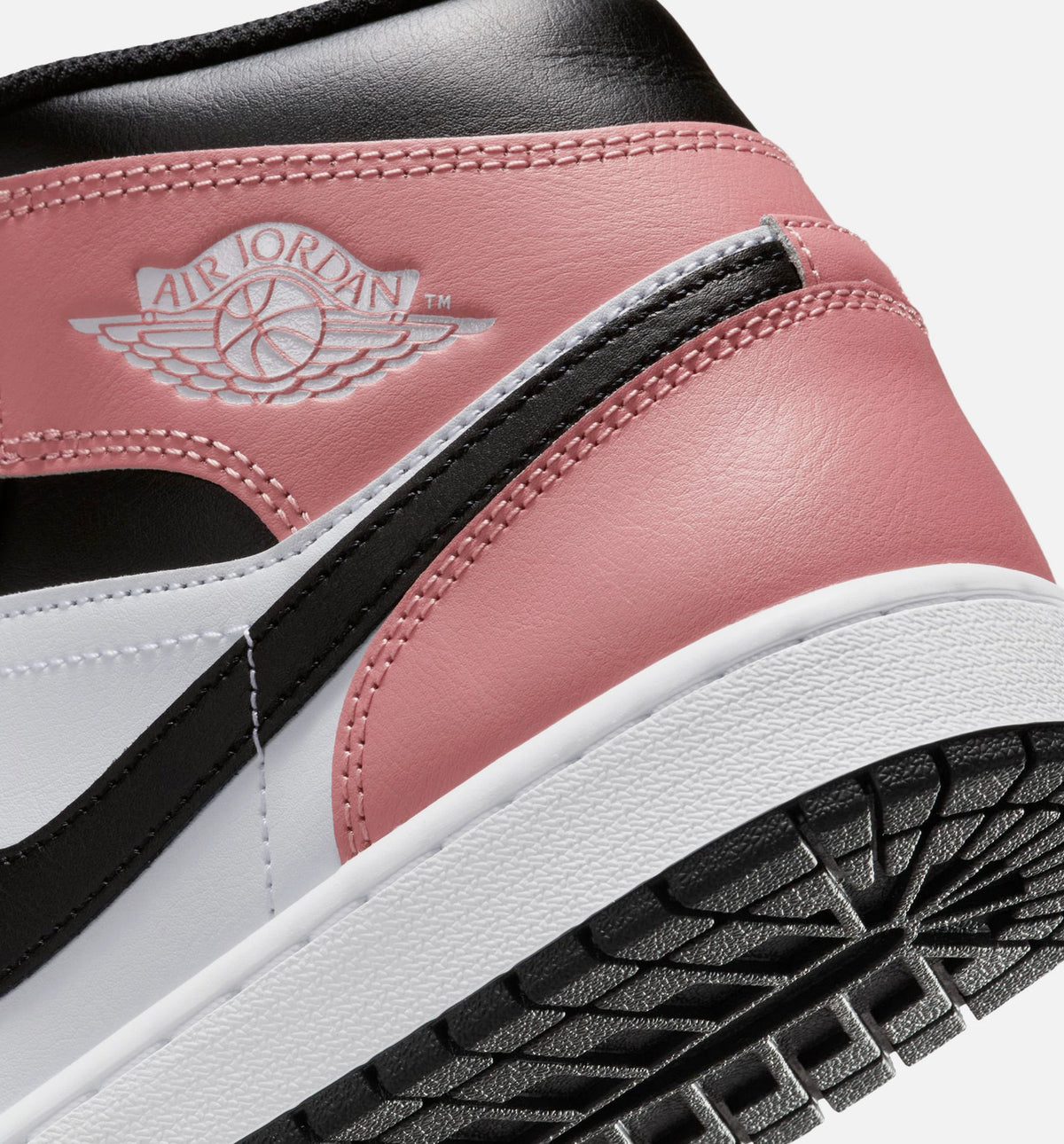 Air Jordan 1 Mid 男款生活方式鞋 - White/Rust Pink/Black