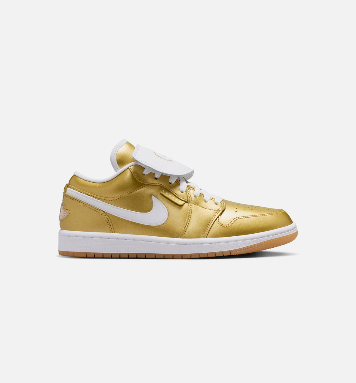 Air Jordan 1 Low Women's Lifestyle Shoes - Gold/White/Gum Yellow