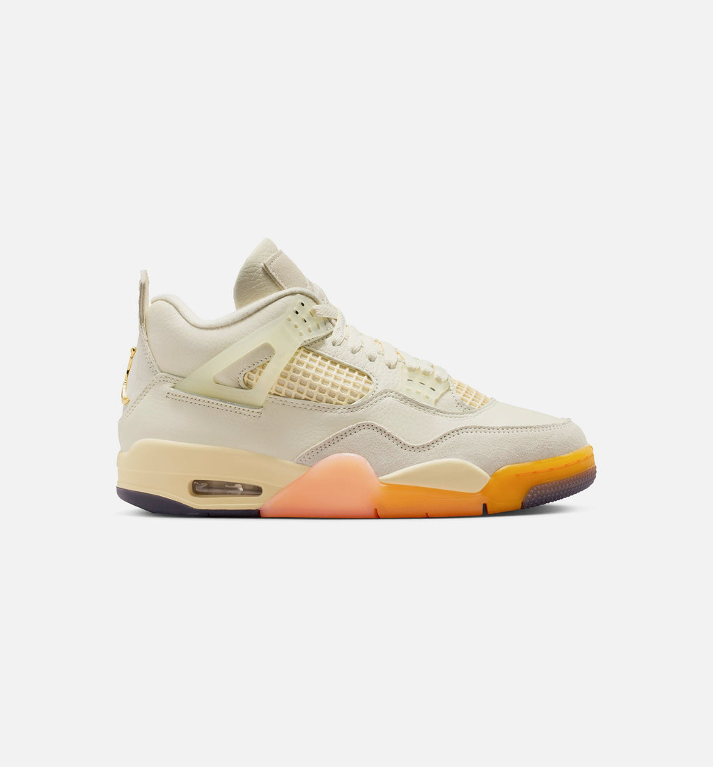 Air Jordan 4 Retro Birds of Paradise 女款生活方式鞋 - Coconut Milk/Metallic Gold/Bright Mango/Sundial/Black