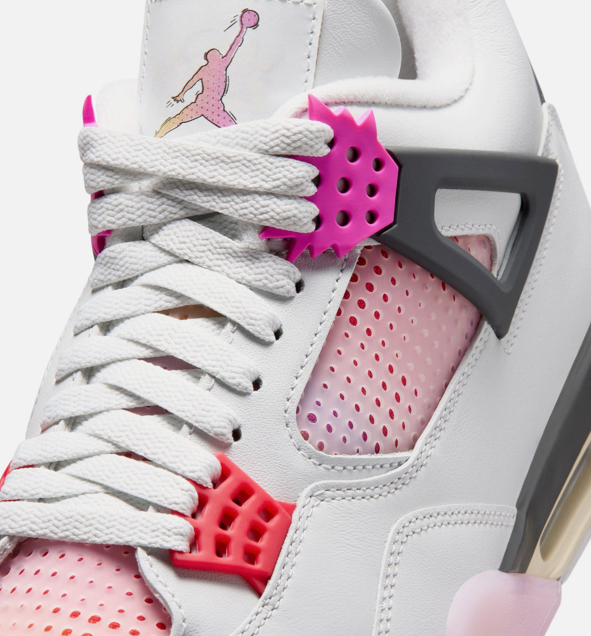 Air Jordan 4 Retro Comic 男款生活方式鞋 - Off White/Fire Pink/Anthracite