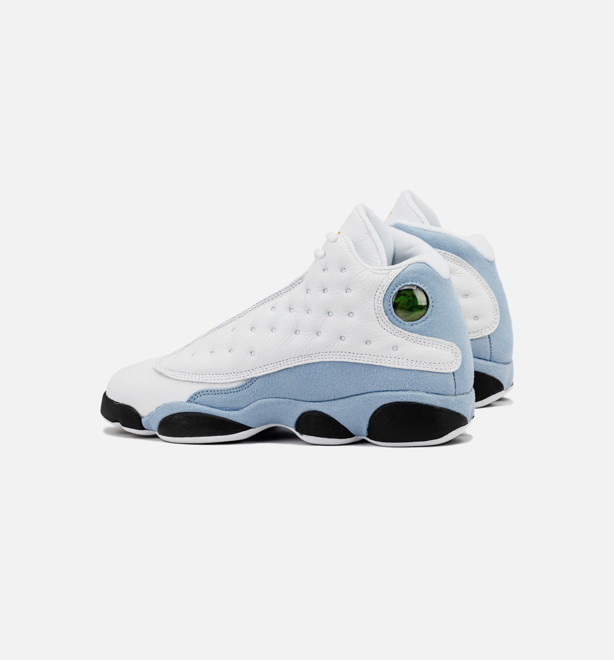Air Jordan 13 Retro Grade School Shoes - White/Blue Grey/Black/Yellow Ochre