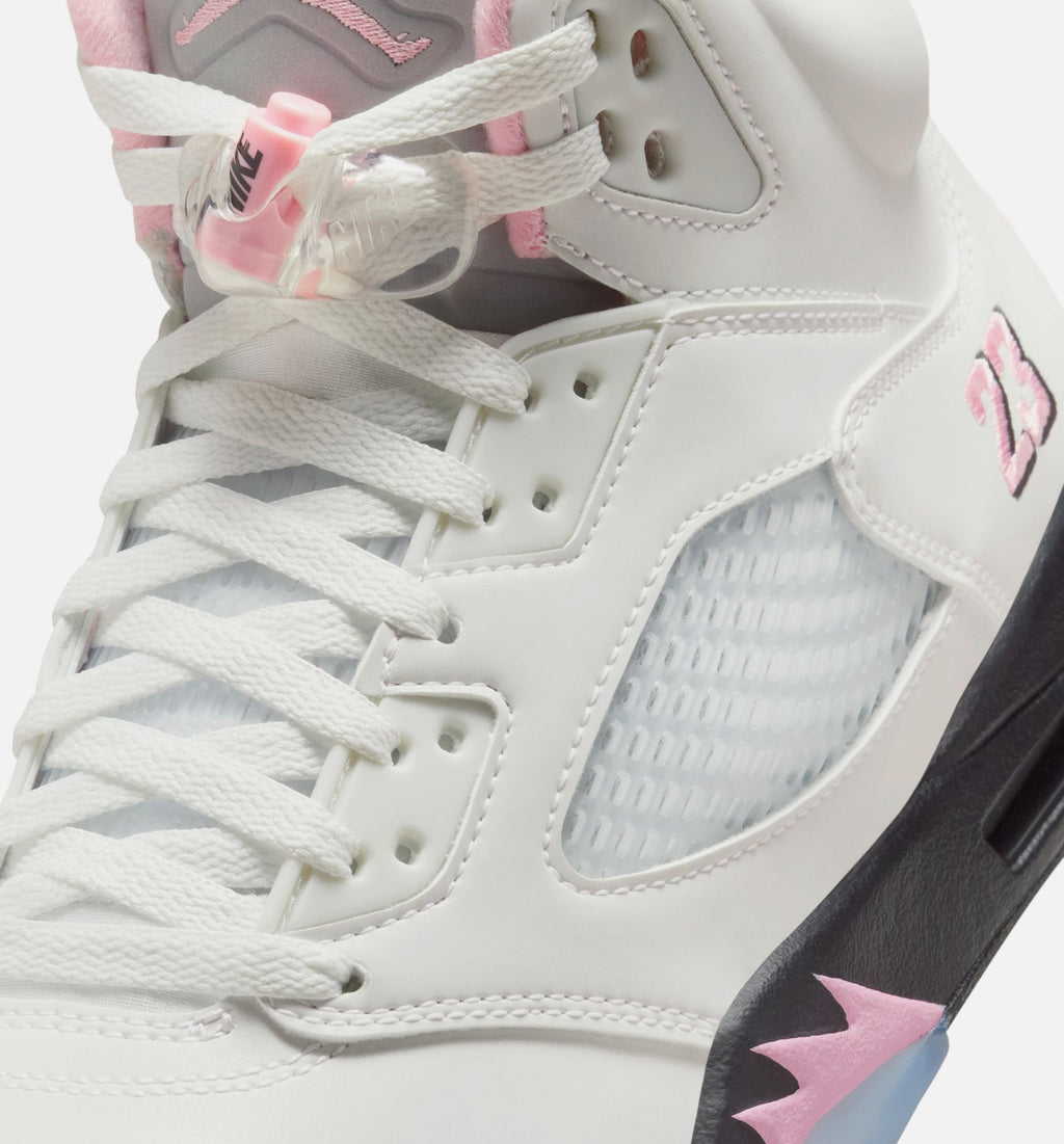 Air Jordan 5 Retro Medium Soft Pink 男款生活方式鞋 - White/Soft Pink/Black