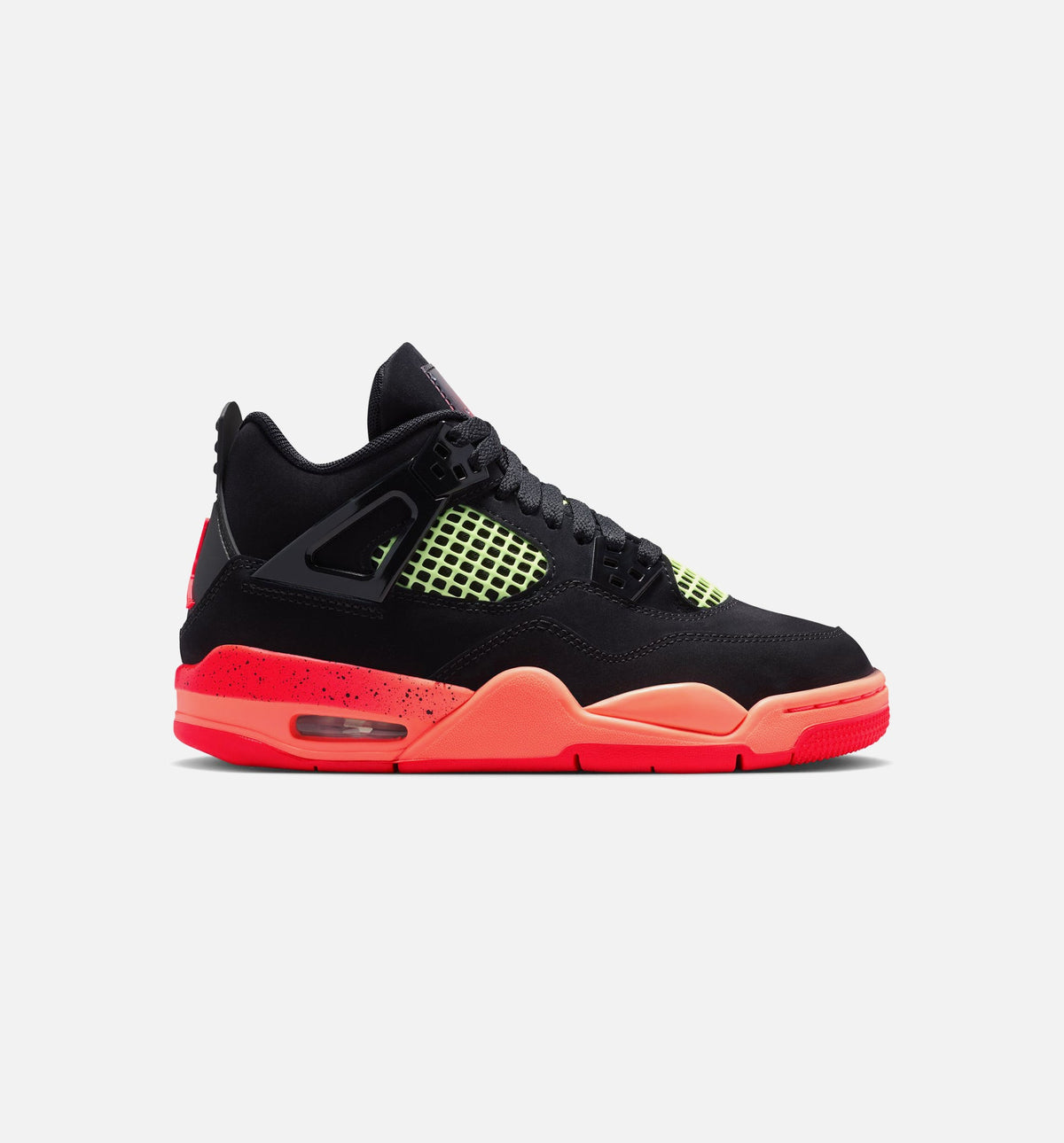 Air Jordan 4 Retro Black Infrared 23 Grade School 生活方式鞋 - Black/Infrared 23/Bright Mango