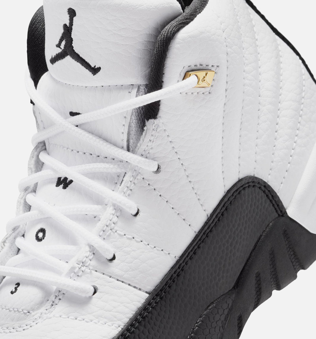 Air Jordan 12 Retro Taxi 学前児童生活方式鞋 - White/Black/Taxi