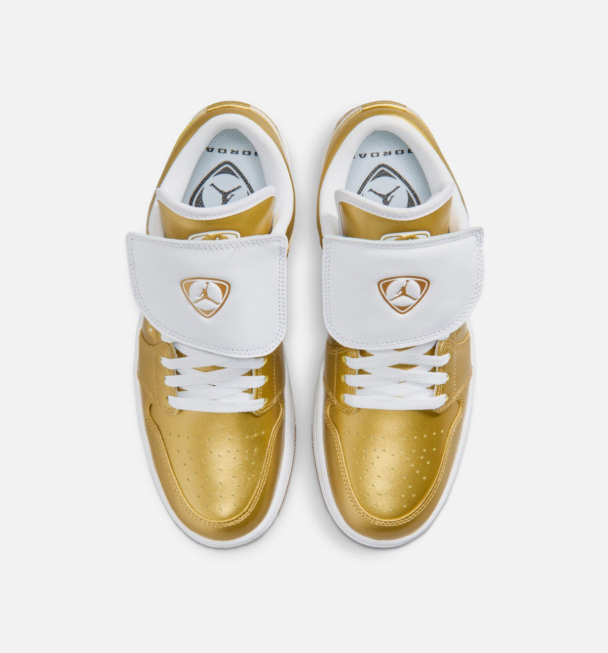 Air Jordan 1 Low Women's Lifestyle Shoes - Gold/White/Gum Yellow